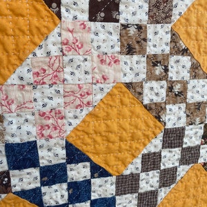 Cheddar Cheese and Crackers PDF Quilt Anleitung 24 "x24" Reproduction Quilt