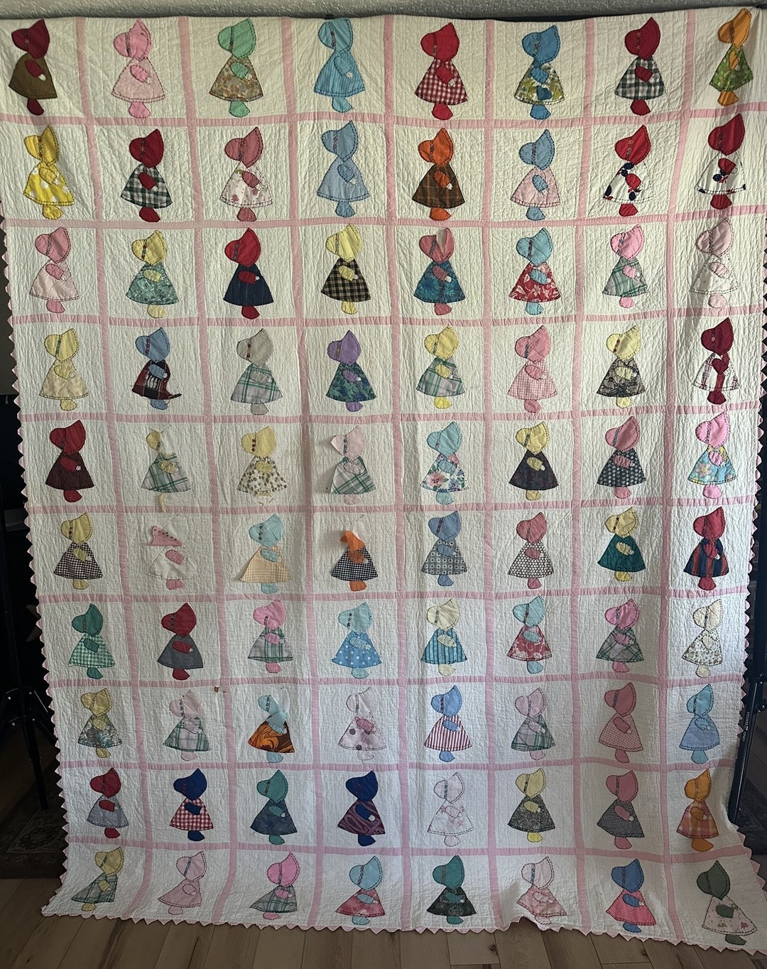 Vintage Cutter Sunbonnet Sue80x1001940s 1960 #39 s Humble Quilts Etsy