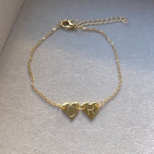 24K Gold Plated Bracelet, Matching Bracelet, Personalised Bracelet, Initial Bracelet, Couples Bracelet, Gift For Her, Best Friend Bracelet