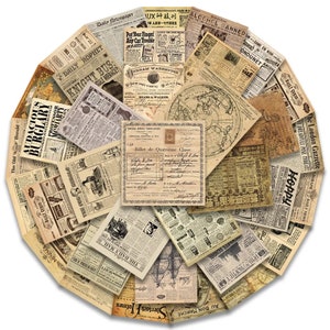 30 Vintage Antique Retro Magazine Sticker | Scrapbook Vintage Karten | Vintage Buch Papier Notizen | Vinyl Sticker