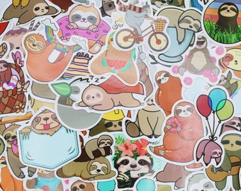Sloth Stickers | Sloth Animal | Cute Animal Stickers Waterproof Stickers