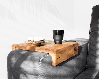 holzblock Premium sofa tray wood | Armrest tray sofa butler | Couch tray | Cup holder sofa | Couch tray made of oak