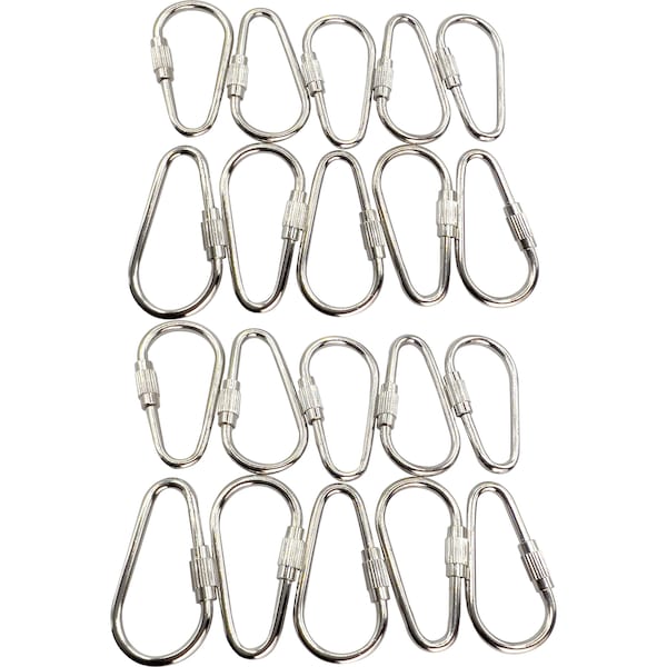 7010 Nickel Plated 1 3/8 Inch Pear Toy Quick Link Pk10 Pk15 Pk20 M&M Bird Toys - Convenient Bird Safe Sturdy Hanging Connectors, hang all