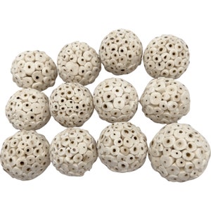 5104 Small Sola Balls - Handmade Natural Sola Wood Bird Foot Toys, Easy to Chew and Shred, Break Apart by Hand, Stick Treats Inside, Unique