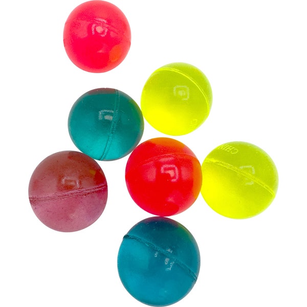 2076 Pk12 Rainbow Party Bouncers - Brightly Colored Assorted Rubber Balls, Classic Bird Foot Toy, Bouncy Fun