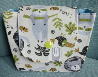 Petite pochette de rangement - motif animaux sauvages