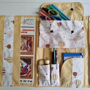 Pochette d'activités enfant - motif montgolfières