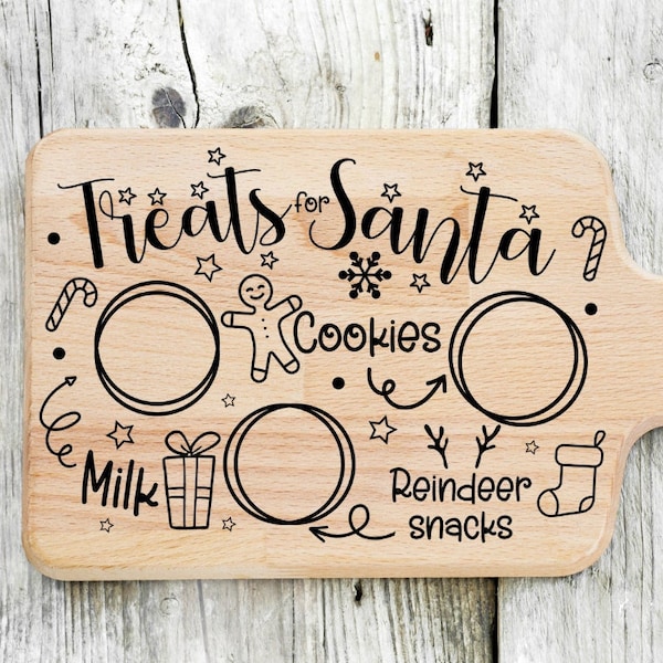 Santa Plate SVG, Rectangular Christmas Santa Cookie tray SVG, Two unique digital cut files, Instant Download