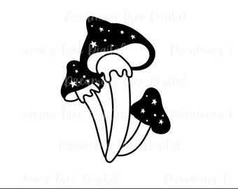 Mushroom SVG, mystic mushrooms, digital cut files, Instant Download