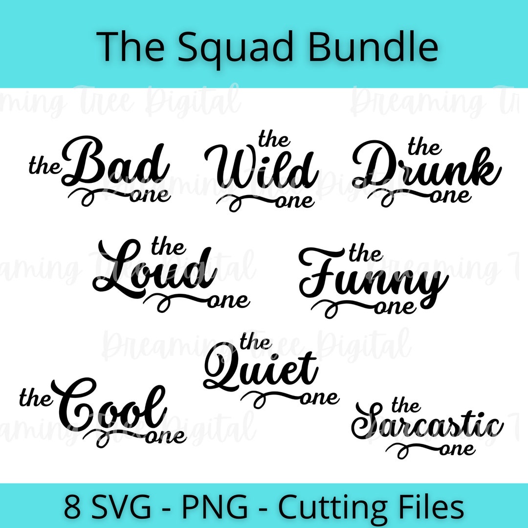 The Crew Bundle SVG, Funny Shirt Cut Files, Friends Svg, Bridesmaid ...