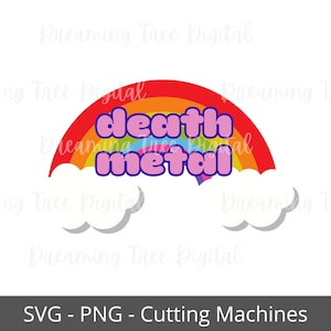 Death Metal SVG, lustiges Shirt geschnitten Dateien, niedlich gruselig png, Metall Shirt svg