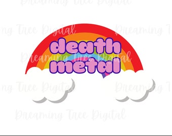 death metal SVG, funny shirt cut files, cute creepy png, metal shirt svg