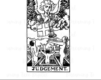 Judgement Tarot Card SVG, tarot PNG, Instant Download