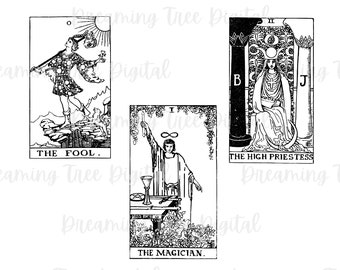 Full 22 Major Arcana Tarot Card SVG, tarot card svg png bundle, tarot cards png, Instant Download