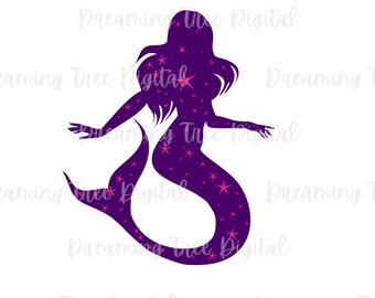 Mermaid SVG, mermaid swimming PNG, little mermaid svg , digital cut files, Instant Download