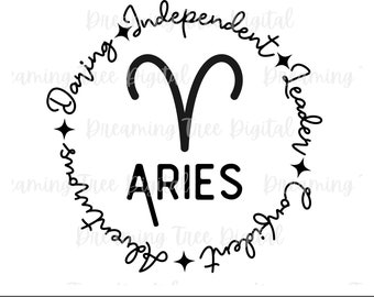 Aries zodiac sign SVG, zodiac svg, aries gift, Instant Download