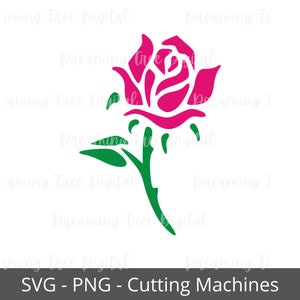 Rose Stencil SVG, rosa vintage svg, Download istantaneo