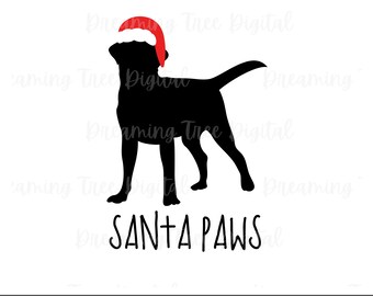 Santa Paws SVG, Christmas mug svg, Christmas ornament svg, Instant Download