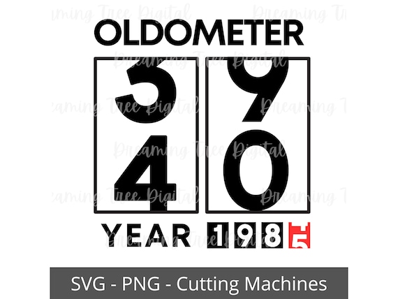 funny vintage様オーダーページ Oldometer 1985 SVG, Funny 40th Birthday, Turning 40 Svg, Instant