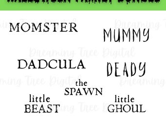 Halloween SVG Bundle, Halloween family cut files, horror tshirt cut files, Instant Download