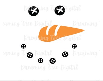 Snowman Face SVG, snowman svg, Christmas ornament svg, Instant Download