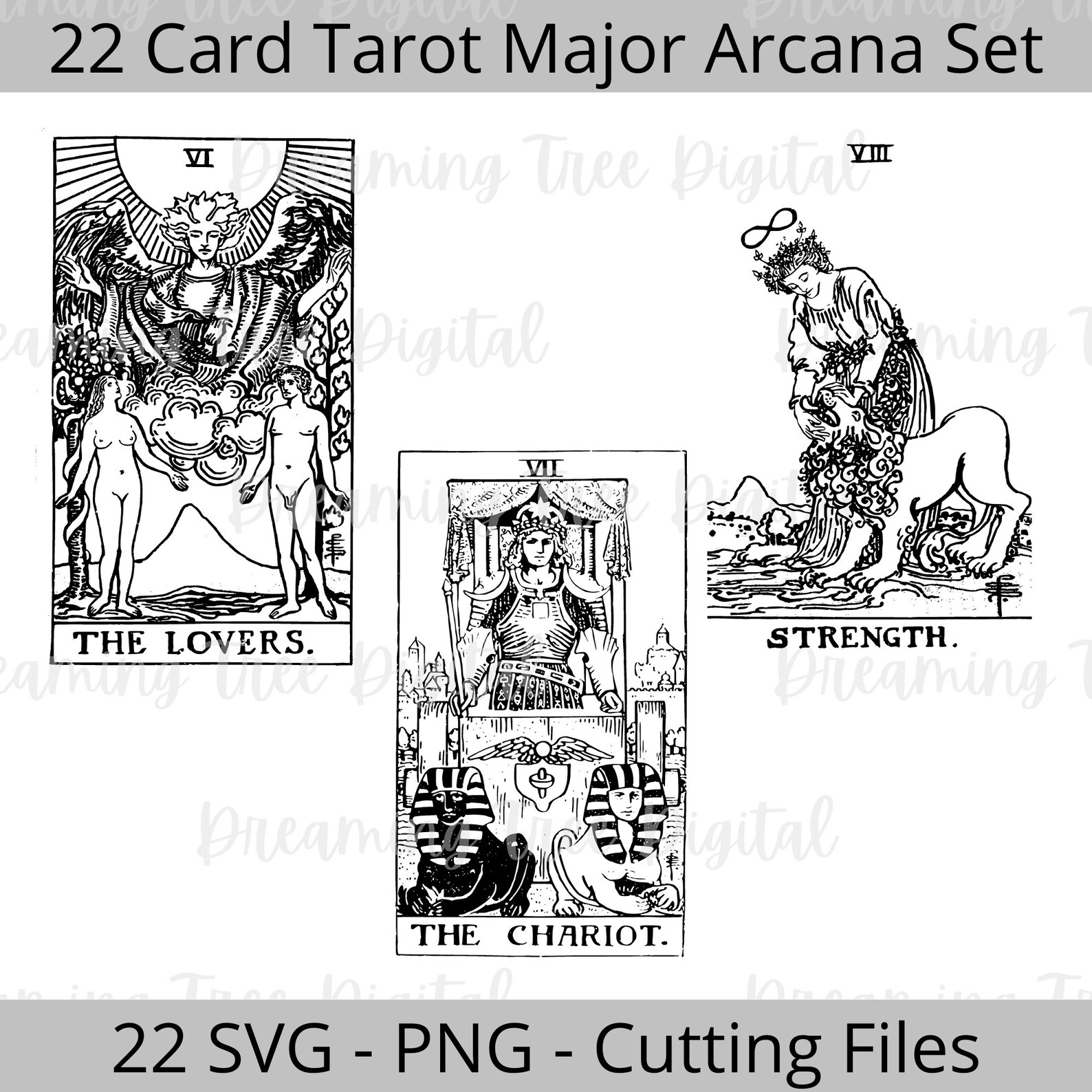 Full 22 Major Arcana Tarot Card SVG Tarot Card Svg Png Etsy