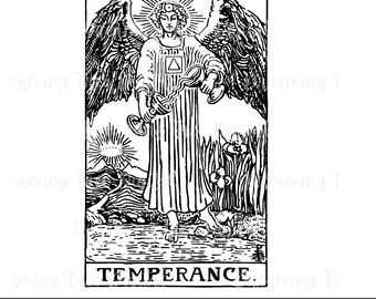 Temperance Tarot Card SVG, tarot PNG, Instant Download