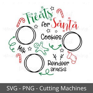 Santa Plate SVG, ROUND Christmas Santa Cookie bandeja SVG, dois arquivos de corte digital exclusivos, download instantâneo