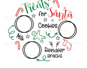 Santa Plate SVG, ROUND Christmas Santa Cookie tray SVG, Two unique digital cut files, Instant Download