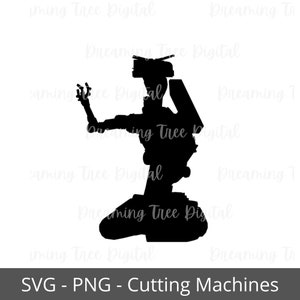 Johnny 5 silhouette SVG, short circuit png, retro svg for shirts, Instant Download