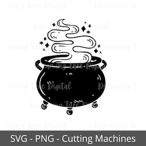 Cauldron, witch SVG, digital cut files, Instant Download