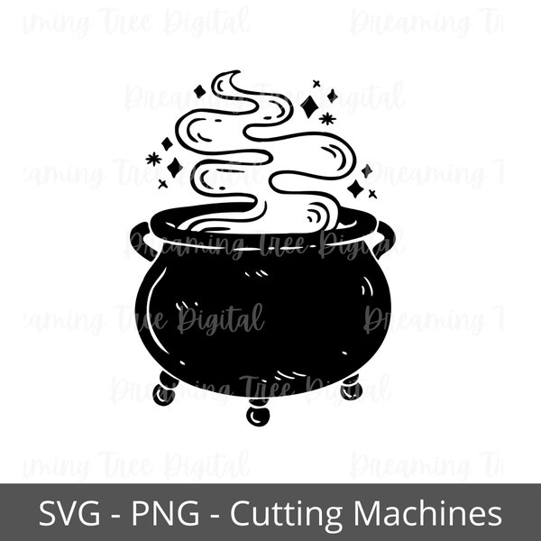 Cauldron, witch SVG, digital cut files, Instant Download