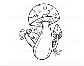 Mushroom SVG, mystic mushrooms, digital cut files, Instant Download
