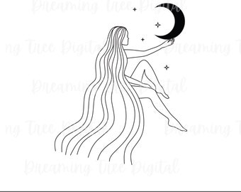 Stargazer SVG, witchy svg, tshirt cut files, Instant Download
