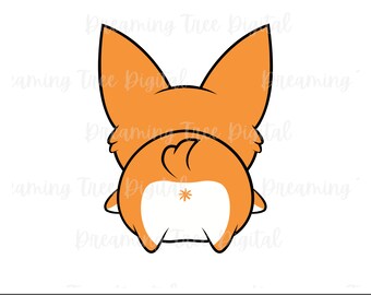 Corgi butt SVG, corgi svg, digital cut files, Instant Download