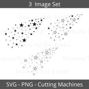 Stars Spray, ray of stars svg, Galaxy SVG, Stars background svg, Instant Download, 3 image set