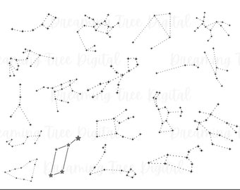 Zodiac Constellations SVG bundle, astronomy svg, astrology svg, zodiac PNG, stars cut file