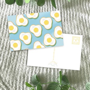 Cartes postales illustrées - Impressions d'art | Petit déjeuner | Brunch | 4x6 | Cartes postales simples | Jeux de cartes postales | Aliments | Citations | Mignon | Fruits | Gaufres