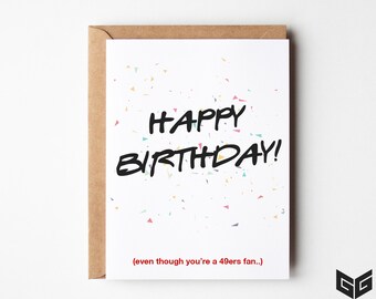 49ers Birthday Card - Etsy