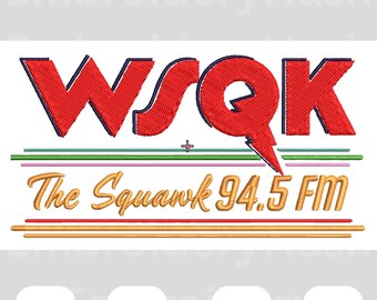 Disegni da ricamo WSQK, file da ricamo WSQK, disegni da ricamo digitali per macchine con logo WSQK Download immediato