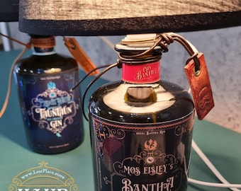 Star Wars Table Lamp, Bottle Lamp, Gin Bottle, Mos Eisley Gin Bottle, Decorative Bottle, Star Wars, Tatooine Table Lamp, Bottle Lamp