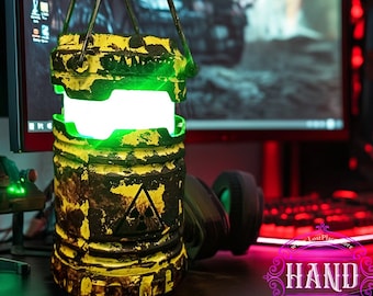 Nuclear Atom Lamp -Fallout and Cosplay - FALLOUT, handmade great design, gift idea Post-apocalyptic LED lamp Atom reactor lantern