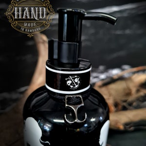 Soap dispenser Pet Hand Soap Dark Mermaid SOAP, SOAP dispenser, mermaids with skull, skull, optionally also as gift bundle BLACK image 3