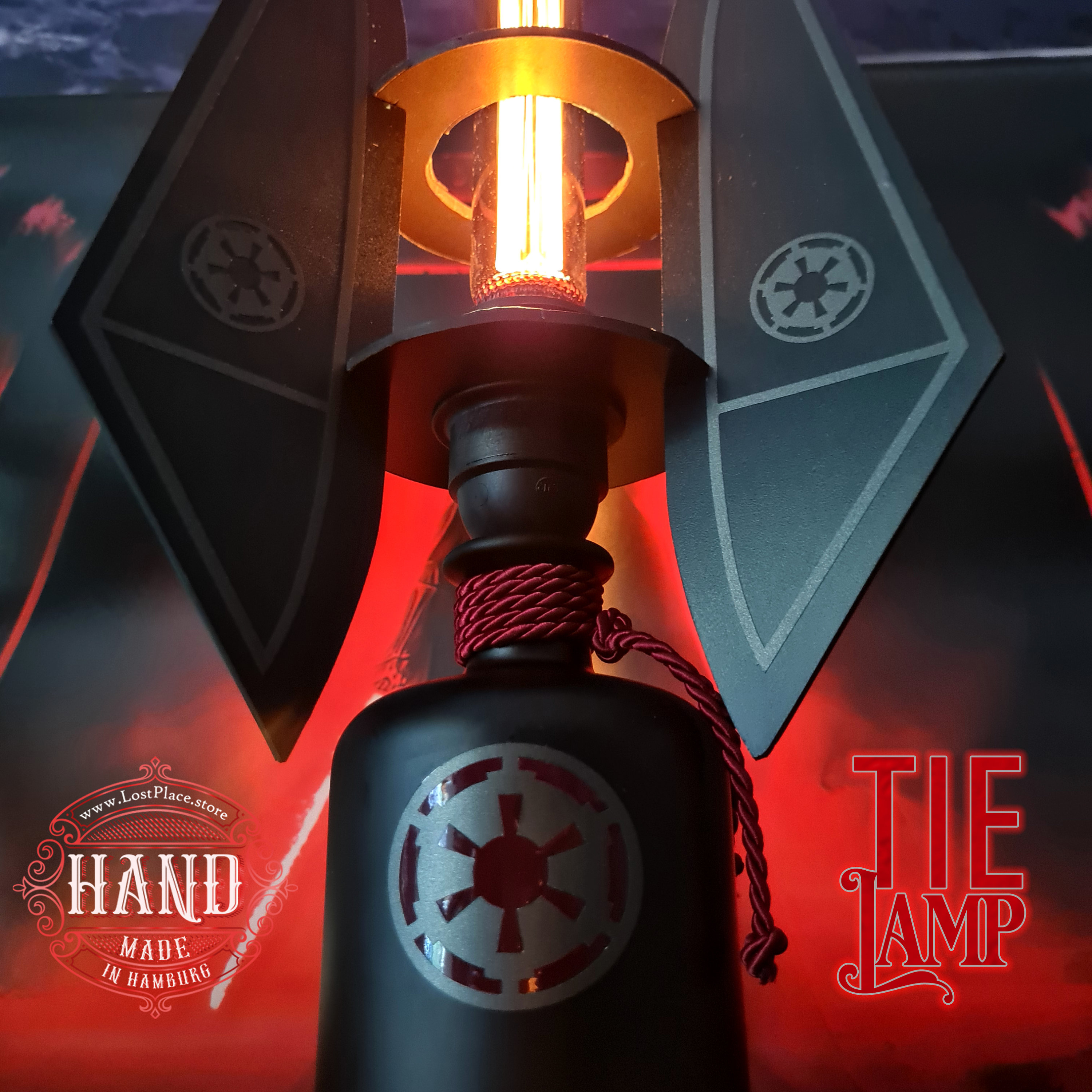 Star Wars Lamp, Decorative Bottle Starwars, Darth Vader TIE Star Wars Lamp, Decorative Bottle Starwars, Darth Vader TIE