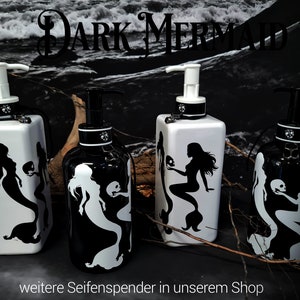 Soap dispenser Pet Hand Soap Dark Mermaid SOAP, SOAP dispenser, mermaids with skull, skull, optionally also as gift bundle BLACK image 5