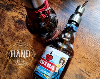 Glass soap dispenser - Upcycling beer bottles!!! SOAP DISPENSER / Astra KIEZMISCHE