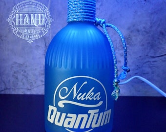 Nuka LED bottle lamp - inspired by Fallout and Cosplay - Nuka Quantum, FALLOUT, handmade great design, gift idea post-apocalyptic