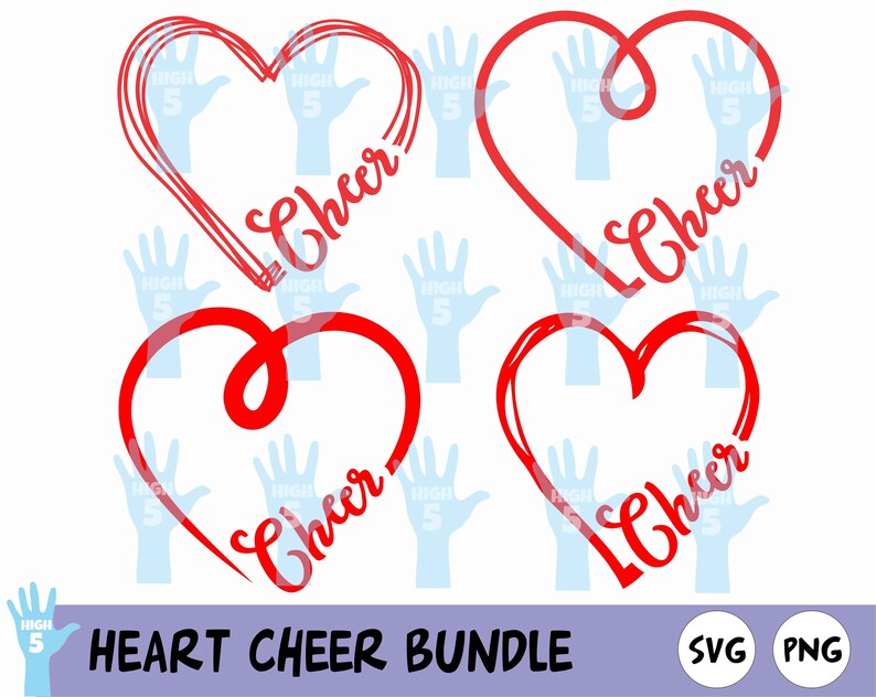 Cheer Heart Svg Cheer Svg Love Cheer Cheer Mom Png Cheer Etsy