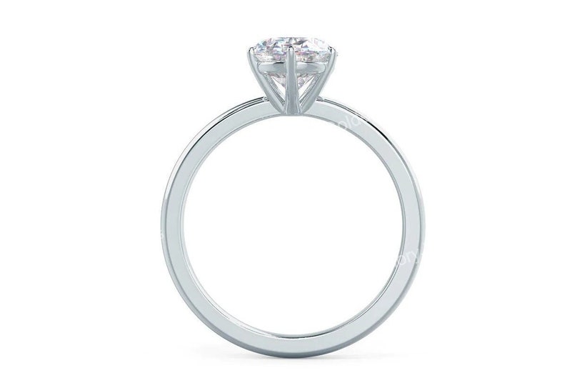 1.5CT Oval Cut Moissanite Ring, Oval Engagement Ring, Wedding Proposal Ring, Anniversary Ring, 14K Yellow Gold Ring, 6 Prong Oval Ring image 5