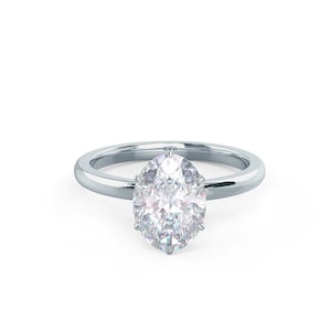 1.5CT Oval Cut Moissanite Ring, Oval Engagement Ring, Wedding Proposal Ring, Anniversary Ring, 14K Yellow Gold Ring, 6 Prong Oval Ring image 6